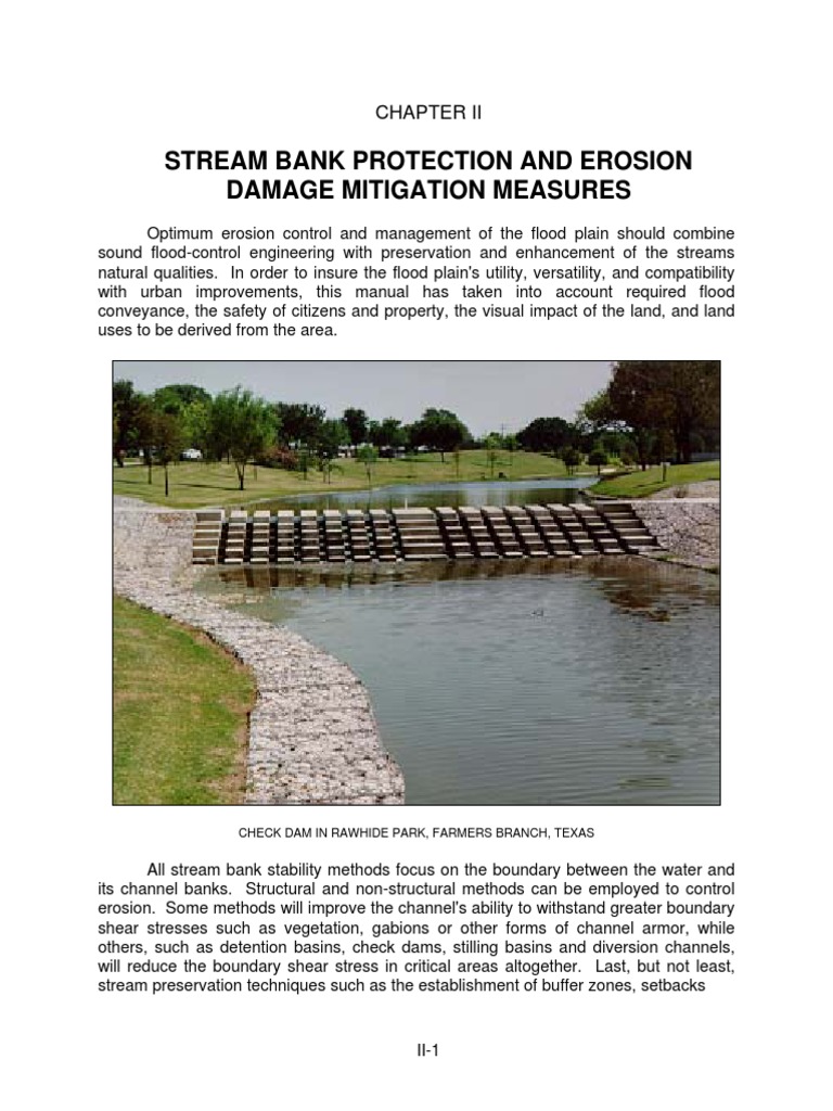 Stream Bank Erosion Control Methods | PDF | Flood | Riparian Zone