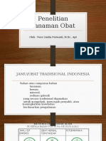 Penelitian Tanaman Obat