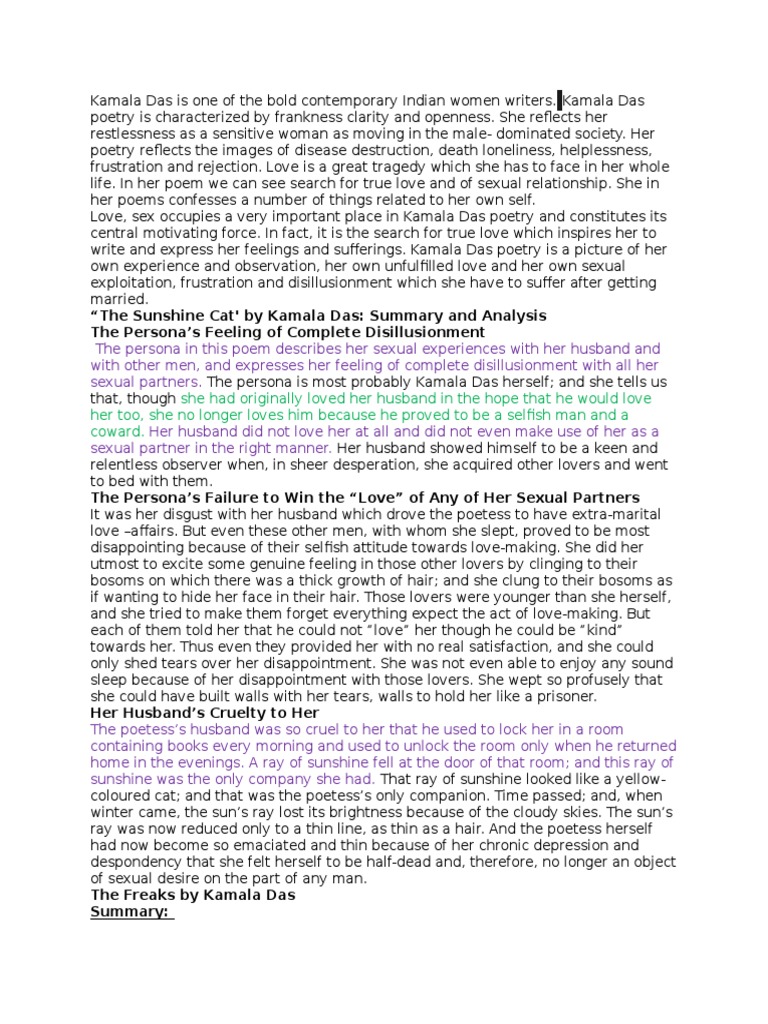 Kamala Das PDF Poetry Love