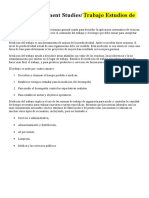 Work Measurement Studies/ Trabajo Estudios de Medición