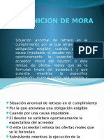 MORA según nuevo código 