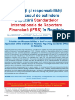 Standardelor Internaþionale de Raportare Financiarã (IFRS)