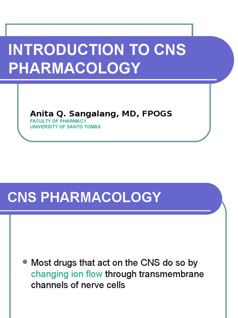 Introduction to Cns Pharmacology | Chemical Synapse | Neurotransmitter
