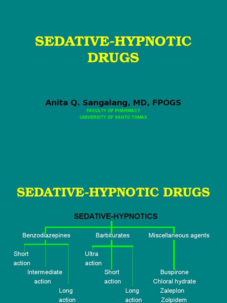 Overview of Sedative-Hypnotic Drugs | PDF | Benzodiazepine | Medical ...