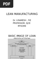 Lean Manufacturing: Dr. V.Ramesh, Fie Professor, Sjce Mysore