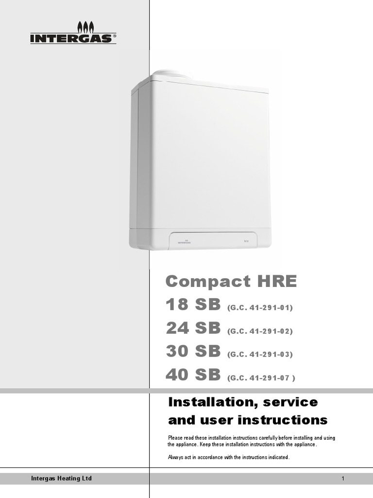 Manual Centrala Intergas | PDF | Thermostat | Water Heating