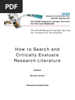 6 Critically Evaluate Research Literature 2009v2