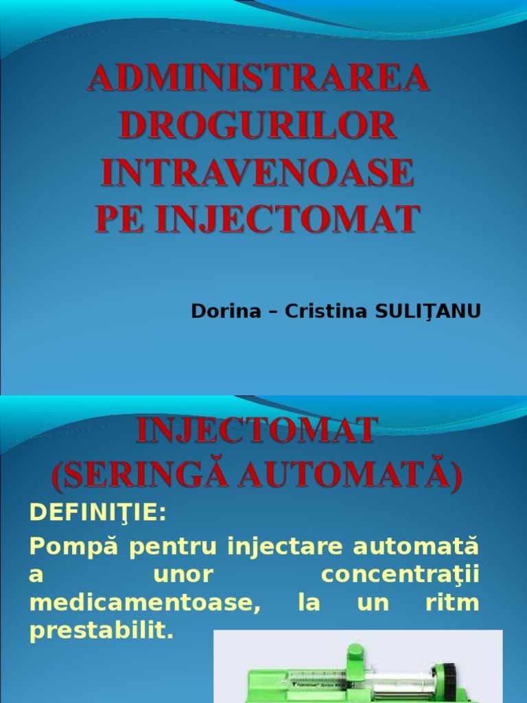 82 Administrarea Drogurilor Intravenoase | PDF