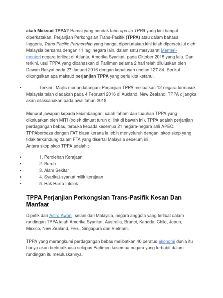 TPPA | PDF