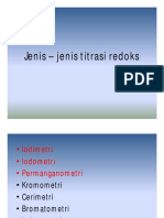 Jenis - Jenis Titrasi Redoks