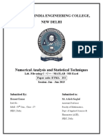 NIEC Delhi Numerical Analysis Lab File Submission