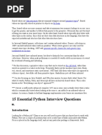 15 Essential Python Interview Questions: Data Structures Primitive Types The Heap