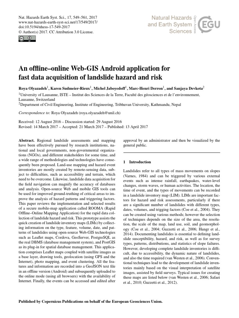WebGIS Application Landslide Hazard and Risk | PDF | Landslide ...