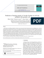 Prediction of Bearing Capacity of Circular Footings On Soft Clay Stabilized With Granular Soil