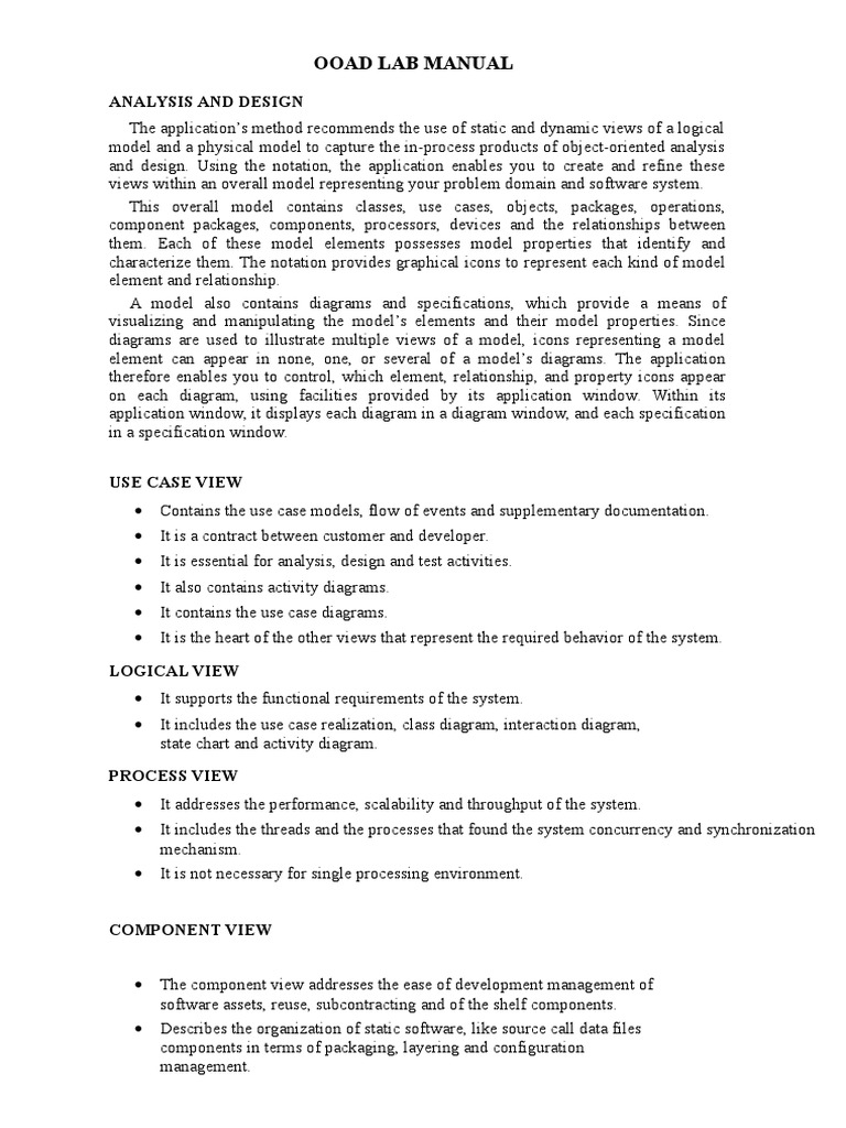 Ooad Lab Manual1 JNTUH Download Free PDF Selenium (Software