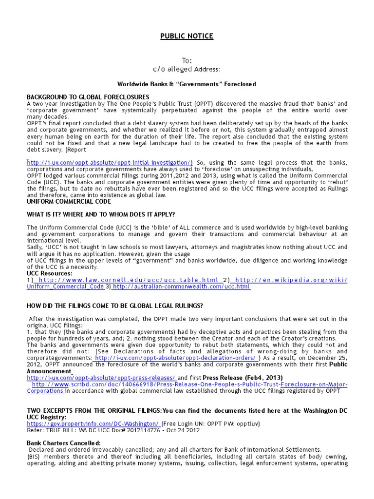 Public Notice Template Word