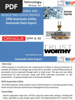 Oracle  Planning and Budgeting Cloud Service EPM Automate Data Export