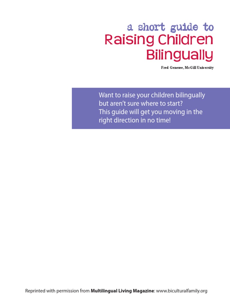 A Short Guide To Raising Children Bilingually | PDF | Multilingualism ...