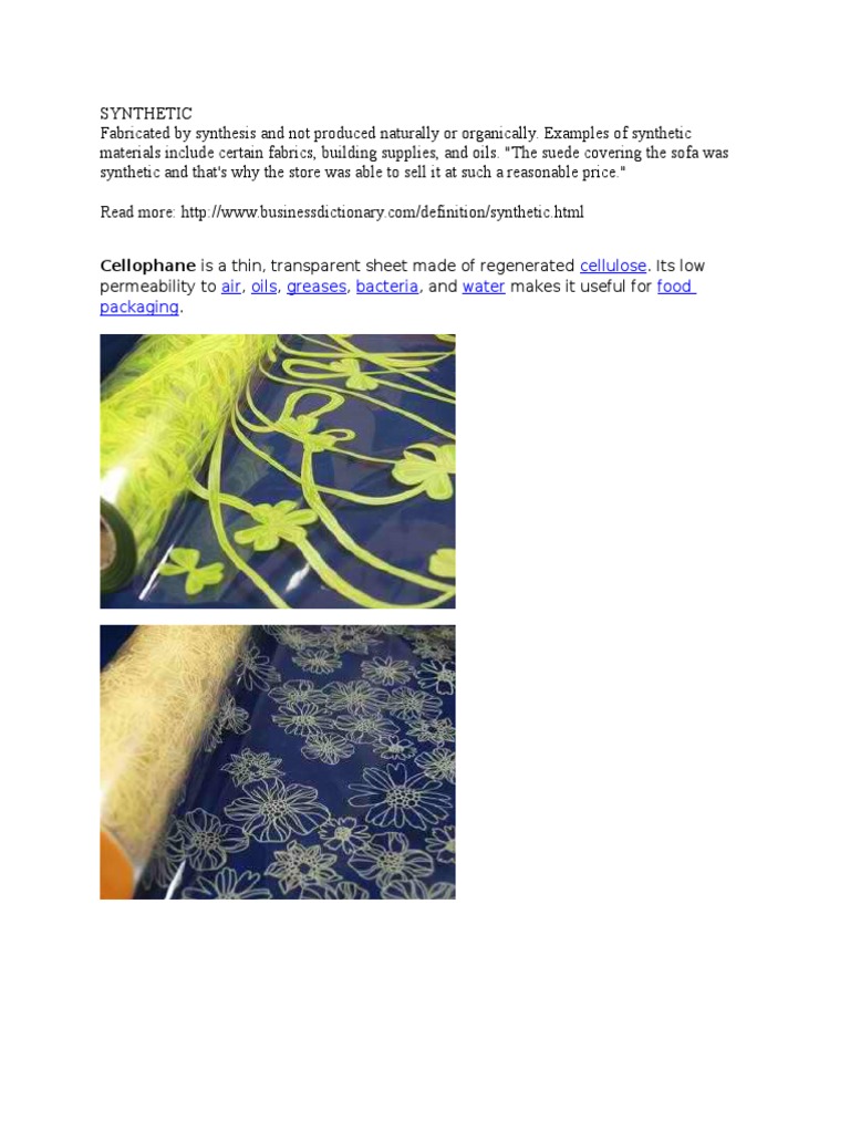 Cellophane Is A Thin, Transparent Sheet Made of Regenerated: - Its Low ...