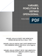 Variabel Penelitian Definisi Operasional