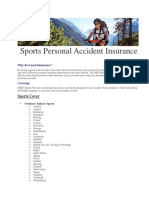 Sports Personal Accident Insurance