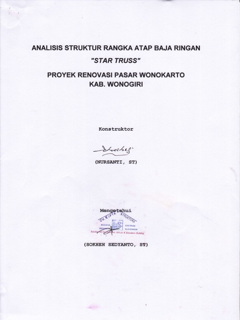 Analisa Struktur Rangka Atap Baja Ringan Analisa Struktur Rangka Atap Baja Ringan