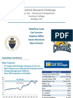 CFA Institute Research Challenge: Atlanta, GA - Americas Competition Canisius College Buffalo, NY