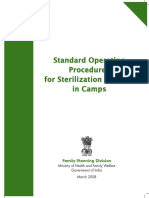 Standard Operating Procedures For Sterilization Services in Camps