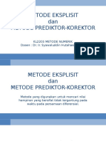 Explicit and Predictor-Corrector Method
