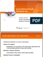 Social Networking &: Jasmine de Gaia Product Management Worldcat Consumer Discovery