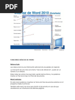 Partes y funciones de la interfaz de Word | PDF | Microsoft Word ...