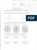 student work sample on exponential growth and decay