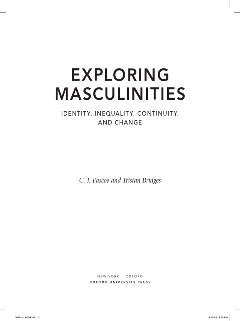 Introduction To Exploring Masculinities | PDF | Masculinity | Man