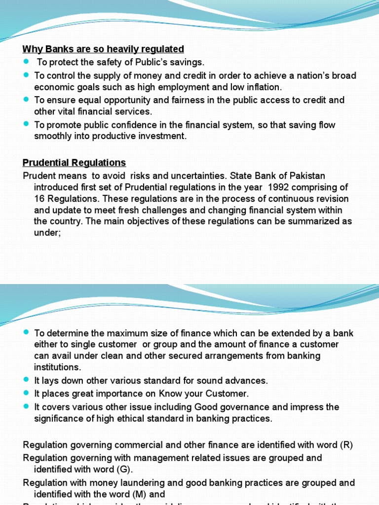 Overview of SBP Prudential Regulations | PDF | Equity (Finance) | Banks