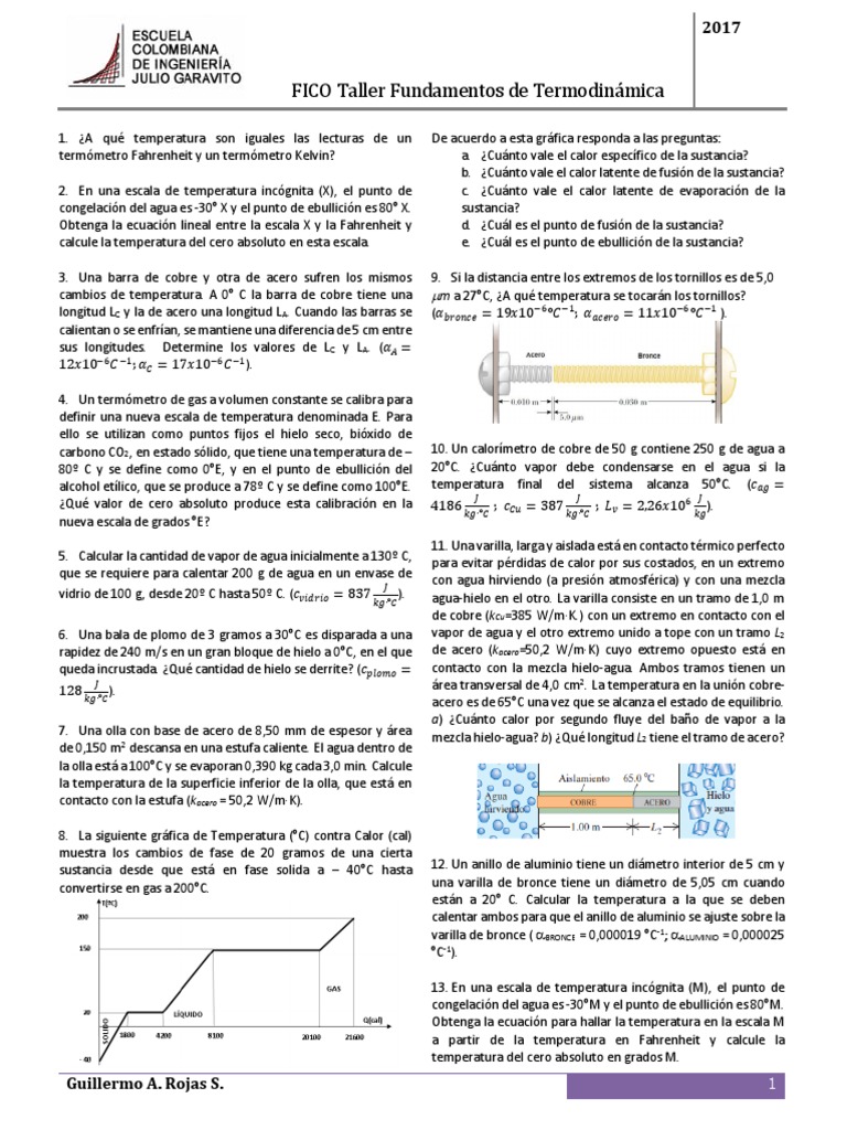 Fundamentos de Termodinámica: Ejercicios y Problemas | PDF | Gases ...