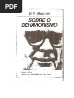 Skinner Sobre o Behaviorismo Comportamento Operante