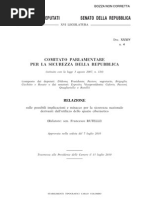 Relazione Sulle Possibili Implicazioni e Minacce Per La Sicurezza Nazionale Derivanti Dall Utilizzo Dello Spazio Cibernetico Copasir