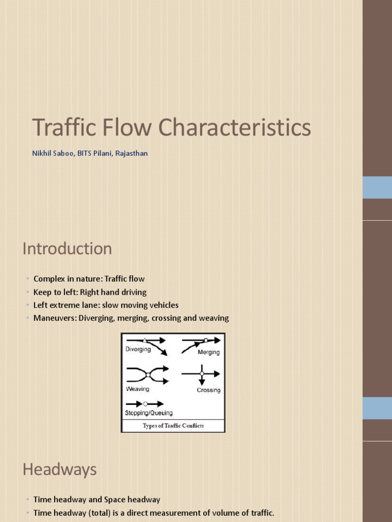 Traffic Flow Characteristics and Regulations | PDF | Traffic | Lane