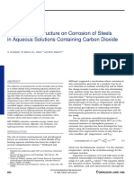 39. Effect of Microstructure on Corrosion of Steels in Aqueous Solutions Containing Carbon Dioxide