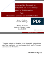 The Economics and The Econometrics of Human Development and Social Mobility: Technology of Skill Formation Introduction: Overview and Some Main Ideas