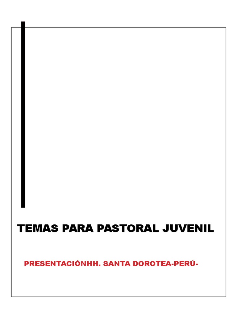Temas para Pastoral Juvenil | PDF | Liderazgo | Sicología
