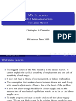 MSC Economics Ec413 Macroeconomics: The Labour Market I
