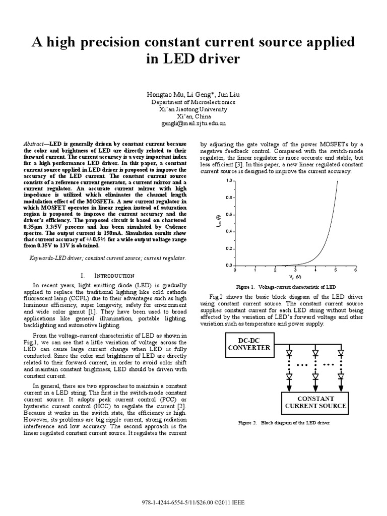 A High Precision Constant Current Source Applied in LED Driver | PDF ...