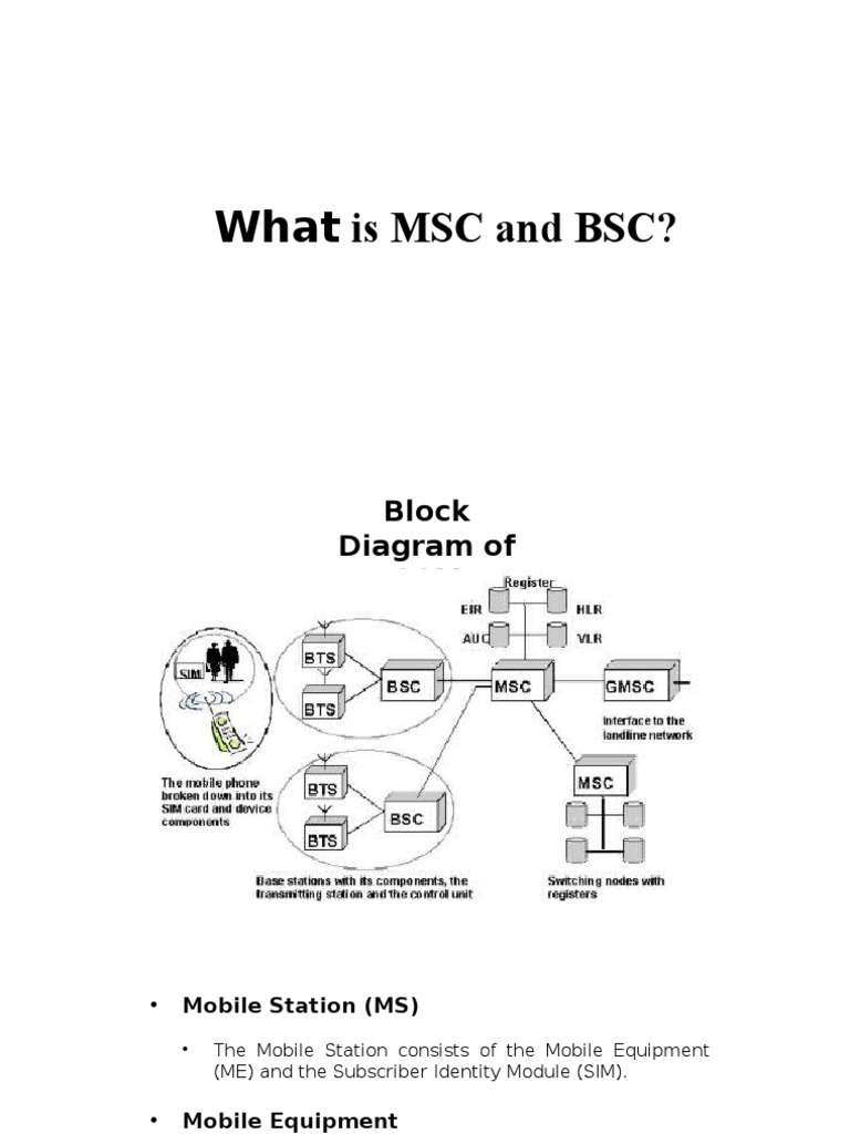 MSC & BSC | PDF | Radio Resource Management | Mobile Technology