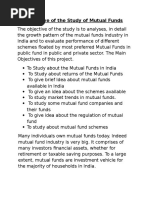 Objective of The Study of Mutual Funds