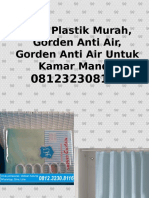 Tirai Plastik Murah, Gorden Anti Air, Gorden Anti Air Untuk Kamar Mandi, 081232308116