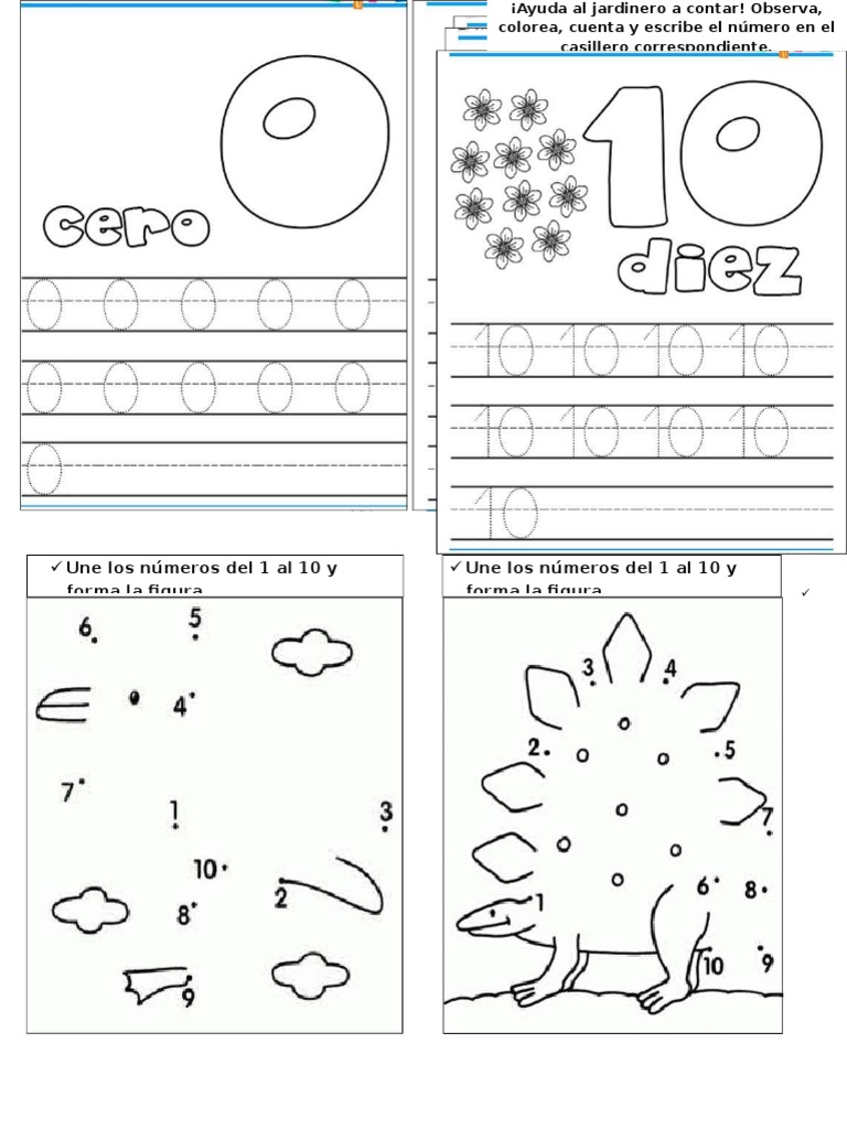 Actividades De Numeros Del 1 Al 10 Para Preescolar Mahabbah 1