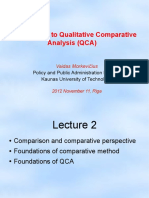Qualitative Comparative Analysis - Introduction