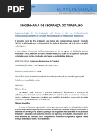 CRUZEIRO DO SUL Edital Engenharia Seg Trabalho