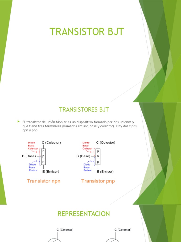 Presentacion Transistor BJT Emisor Comun PDF Transistor de unión